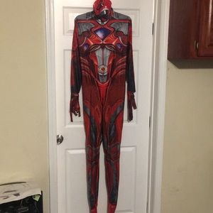 Red men’s power ranger costume